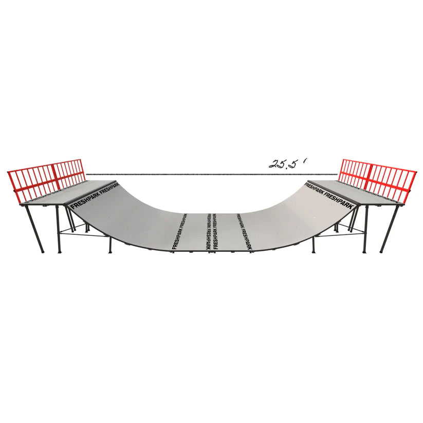 Portable Mini Ramp Halfpipe – 4' H x 8' W