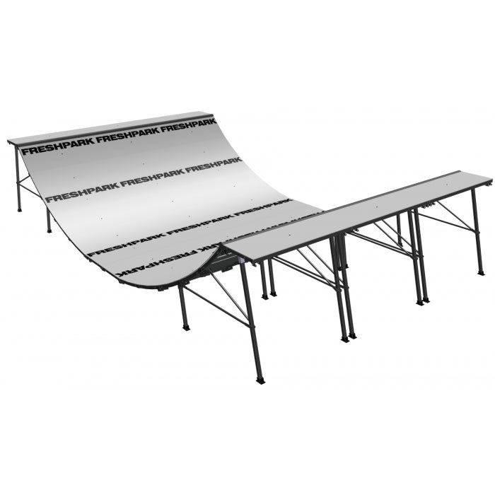 19'6"L x 12'W x 4'H Half Pipe Mini Ramp