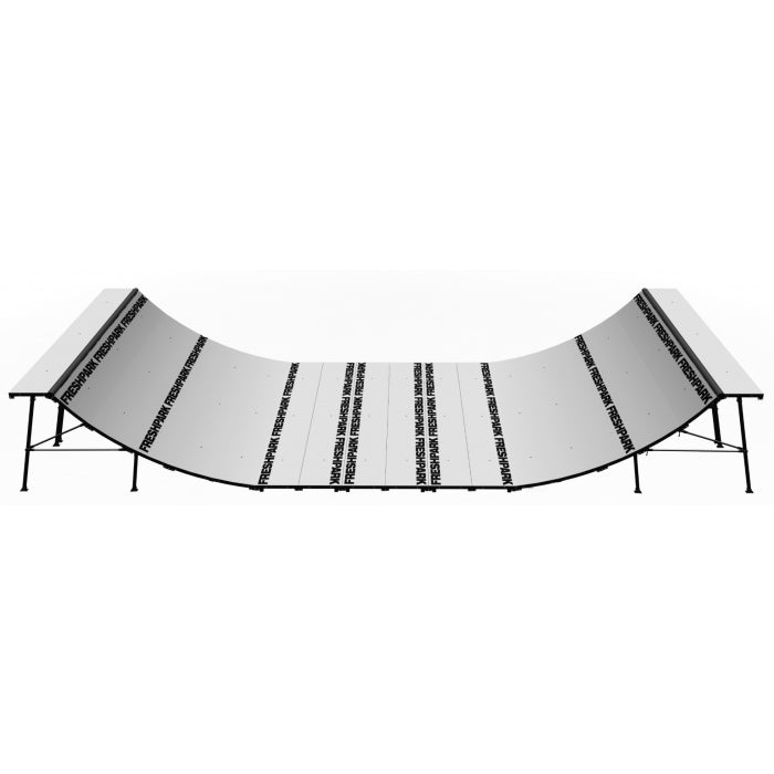 25'6"L x 12'W x 4'H Half Pipe Mini Ramp
