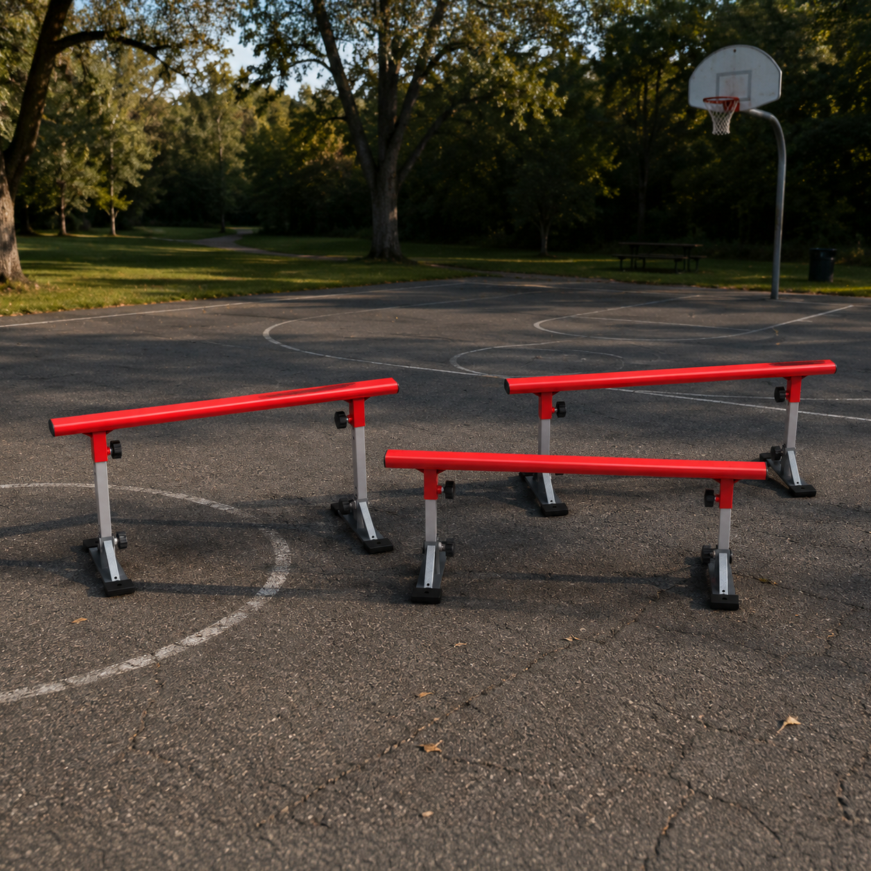 12 Foot Grind Rail- (3) 4FT Grind Rails