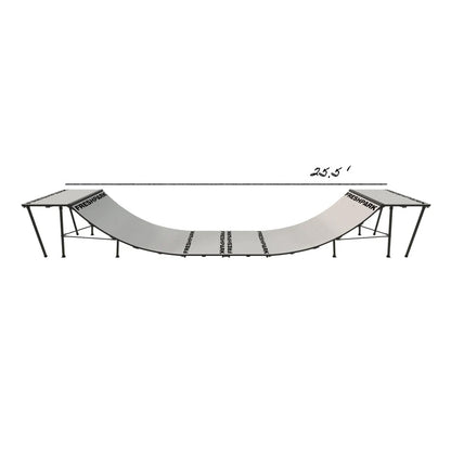 Portable Mini Ramp Halfpipe – 4' H x 4' W