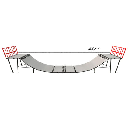 Portable Mini Ramp Halfpipe – 4' H x 4' W