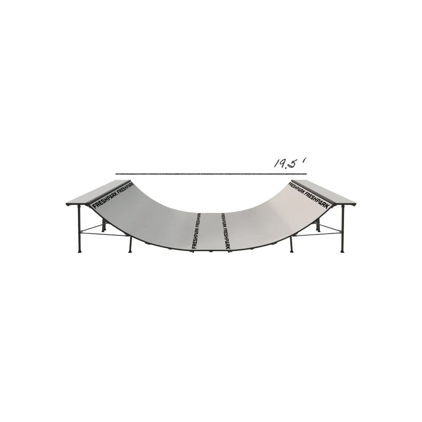 4 FT HIGH x 8 FT WIDE Mini Ramp Half-Pipe