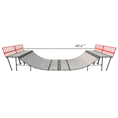 Portable Mini Ramp Halfpipe – 4' H x 8' W