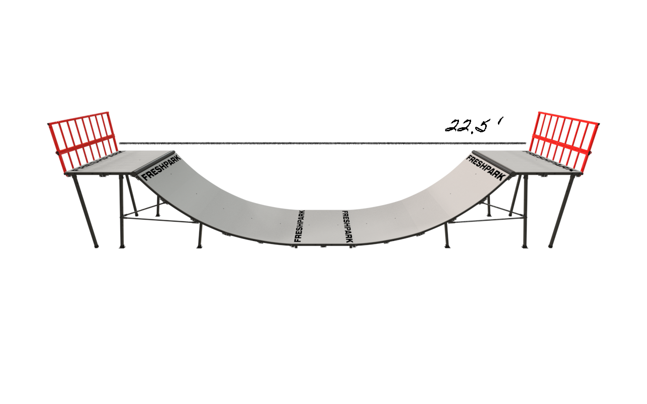 4 FT HIGH x 4 FT WIDE Mini Ramp Half-Pipe