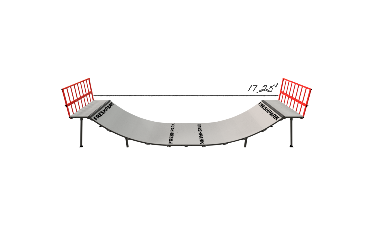 3 FT HIGH x 4 FT WIDE Mini Ramp Half-Pipe