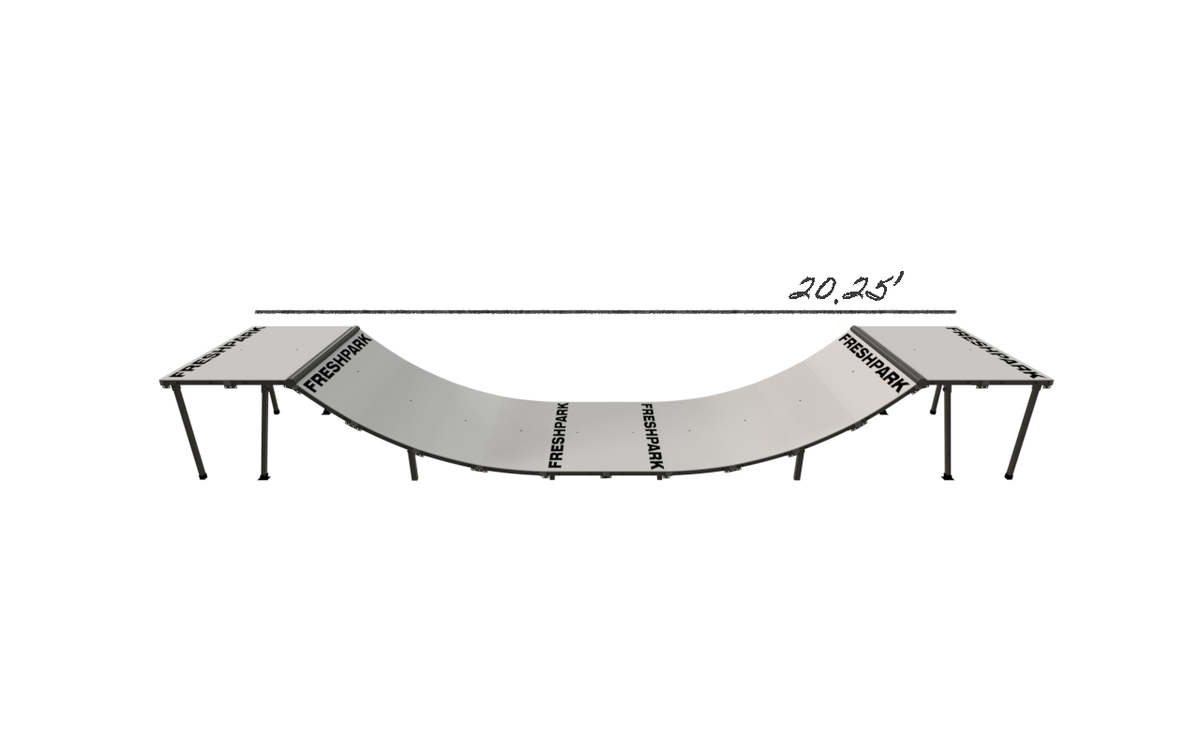 3 FT HIGH x 4 FT WIDE Mini Ramp Half-Pipe – Freshpark