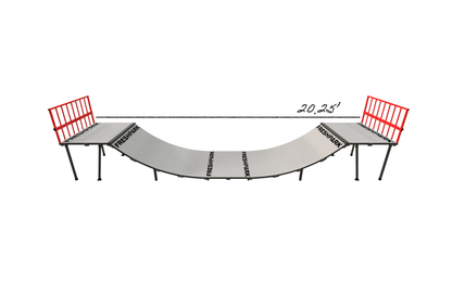 3 FT HIGH x 4 FT WIDE Mini Ramp Half-Pipe