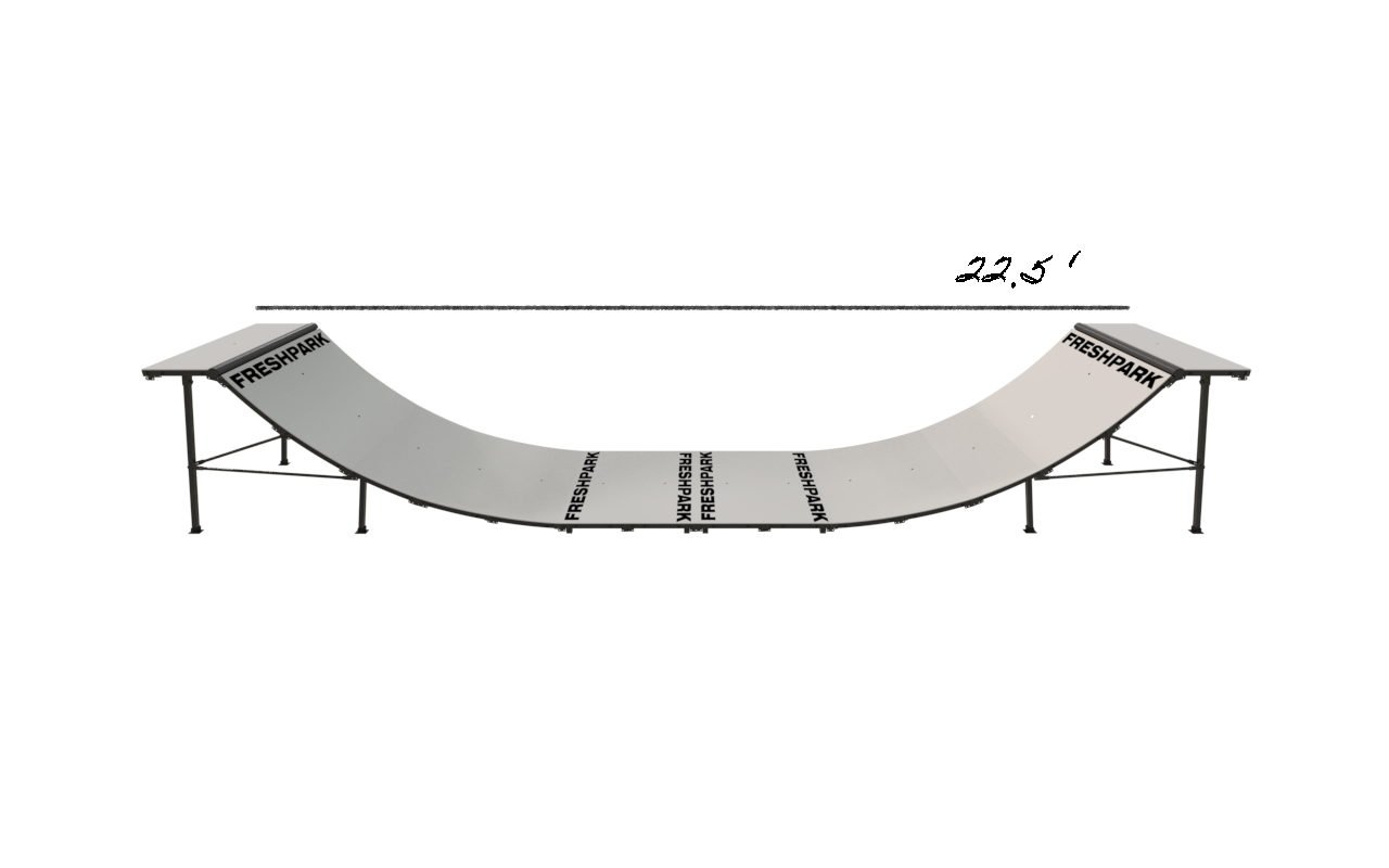 4 FT HIGH x 4 FT WIDE Mini Ramp Half-Pipe