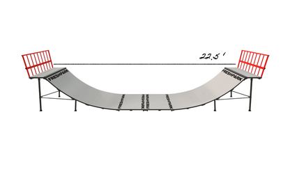 4 FT HIGH x 4 FT WIDE Mini Ramp Half-Pipe