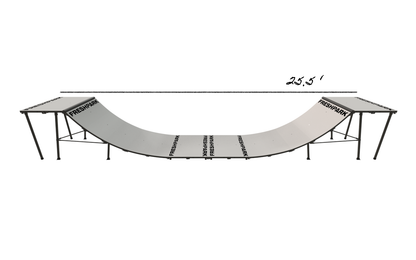 4 FT HIGH x 4 FT WIDE Mini Ramp Half-Pipe