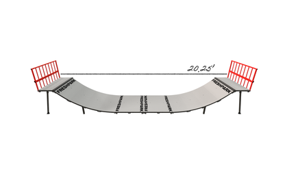 3 FT HIGH x 4 FT WIDE Mini Ramp Half-Pipe