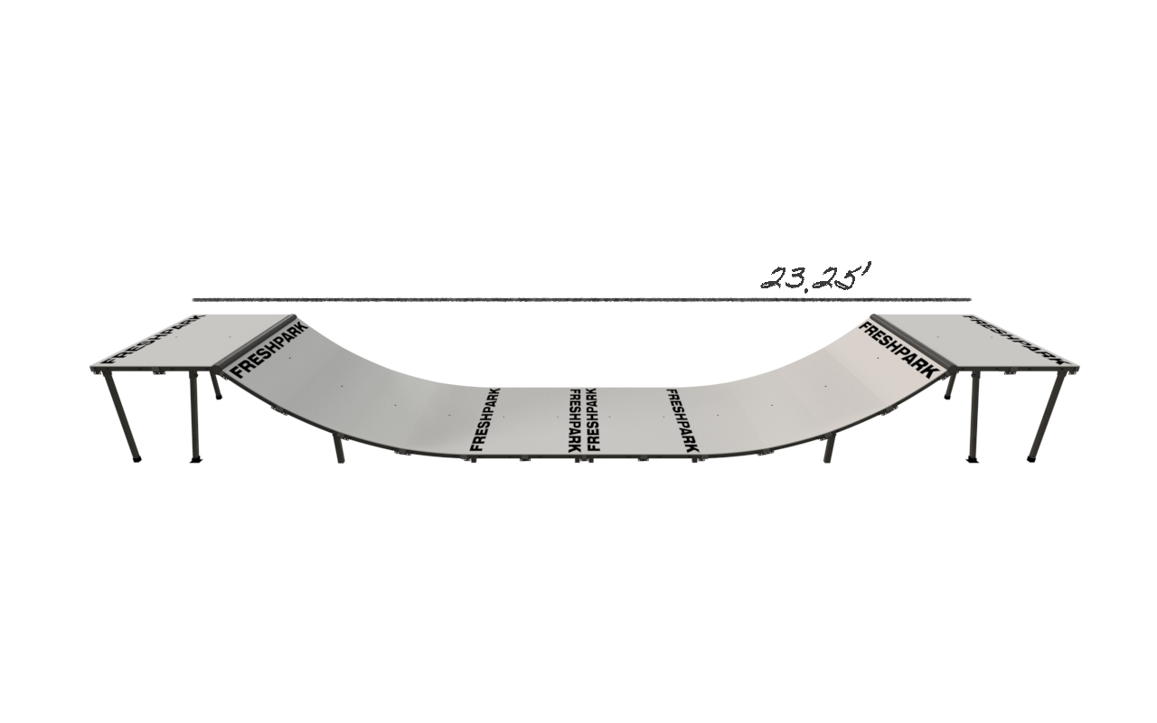 3 FT HIGH x 4 FT WIDE Mini Ramp Half-Pipe