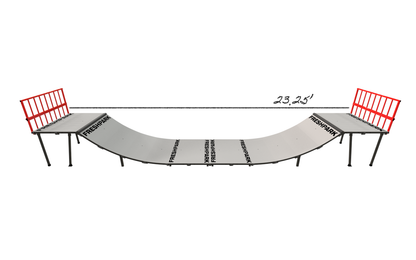 3 FT HIGH x 4 FT WIDE Mini Ramp Half-Pipe