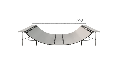 Used and Recertified 4 FT HIGH x 8 FT WIDE Mini Ramp Half-Pipe