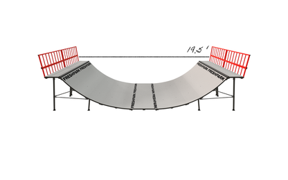 4 FT HIGH x 8 FT WIDE Mini Ramp Half-Pipe