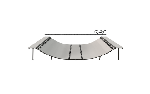 Used and Recertified 3 FT HIGH x 8 FT WIDE Mini Ramp Half-Pipe