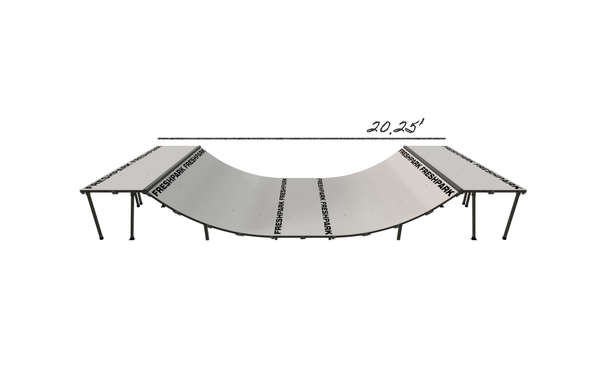 Used and Recertified 3 FT HIGH x 8 FT WIDE Mini Ramp Half-Pipe