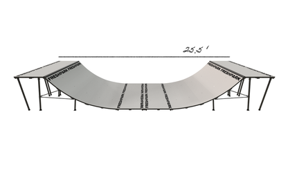 4 FT HIGH x 8 FT WIDE Mini Ramp Half-Pipe