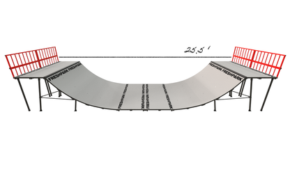 4 FT HIGH x 8 FT WIDE Mini Ramp Half-Pipe