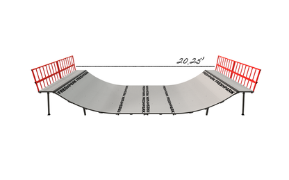 3 FT HIGH x 8 FT WIDE Mini Ramp Half-Pipe