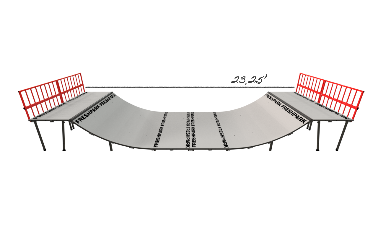 3 FT HIGH x 8 FT WIDE Mini Ramp Half-Pipe