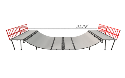 3 FT HIGH x 8 FT WIDE Mini Ramp Half-Pipe