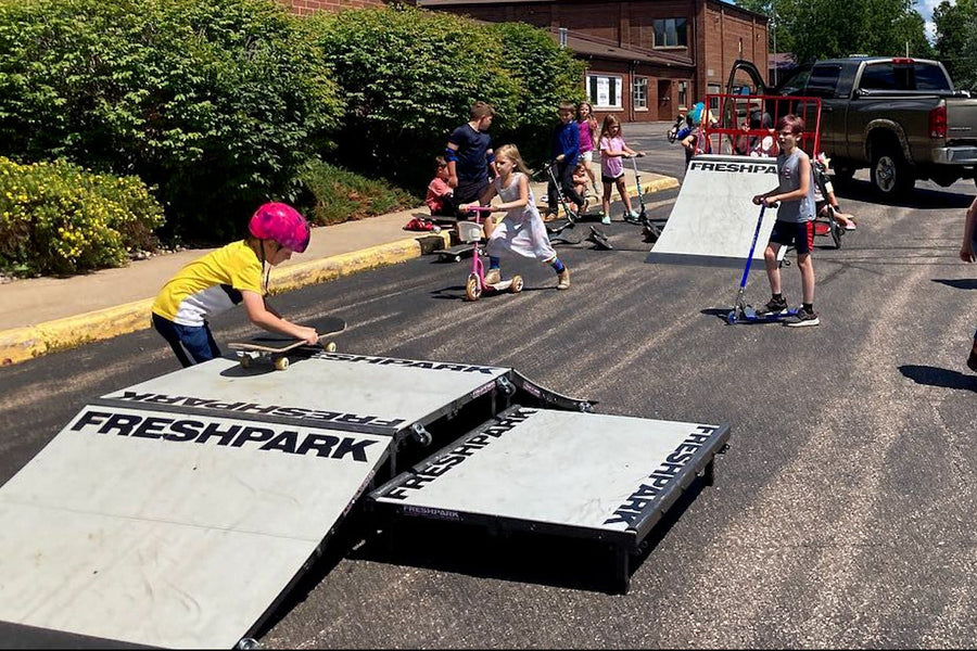 Freshpark portable skatepark installation