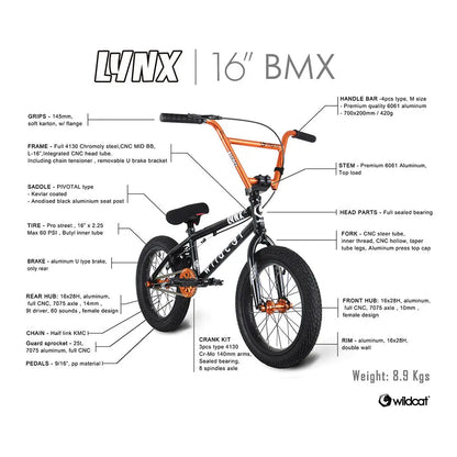 Lynx 16 inch BMX Black