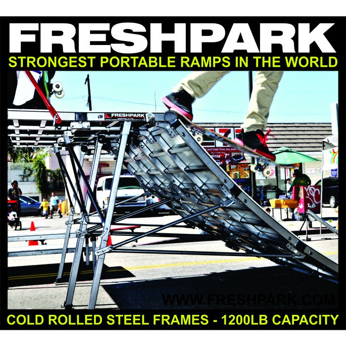 3 FT HIGH x 8 FT WIDE Mini Ramp Half-Pipe – Freshpark