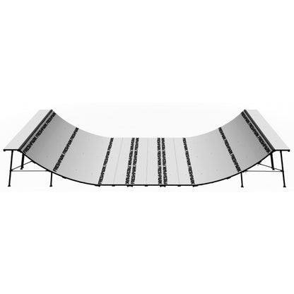 25'6"L x 12'W x 4'H Half Pipe Mini Ramp