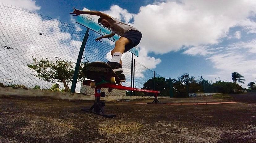 Freshpark Grind Rail in Use Boardslide