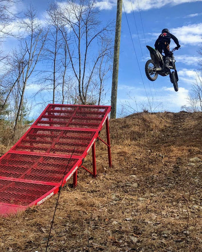 FMX Moto Jump Placed in Backyard