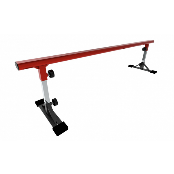 Six Foot Long Grind Rail Raised to 19 Inches for Maximum Height