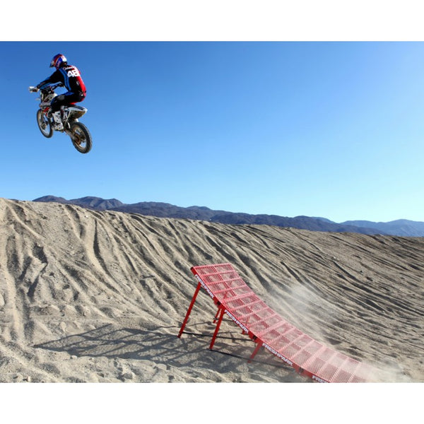 Motocross Bike Jump Over Dunes with Freshpark Ramp