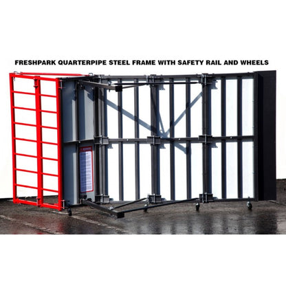 Rollable Quarter Pipe with Safety Rail
