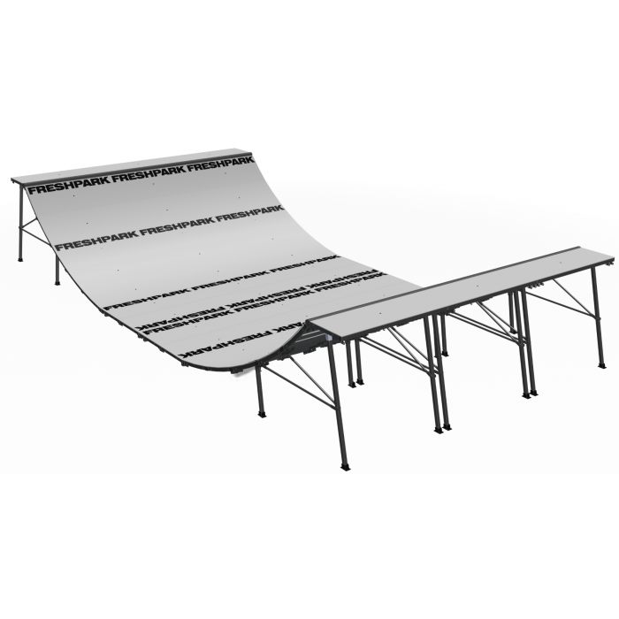 22'6"L x 12'W x 4'H Half Pipe Mini Ramp (Pre-Order)